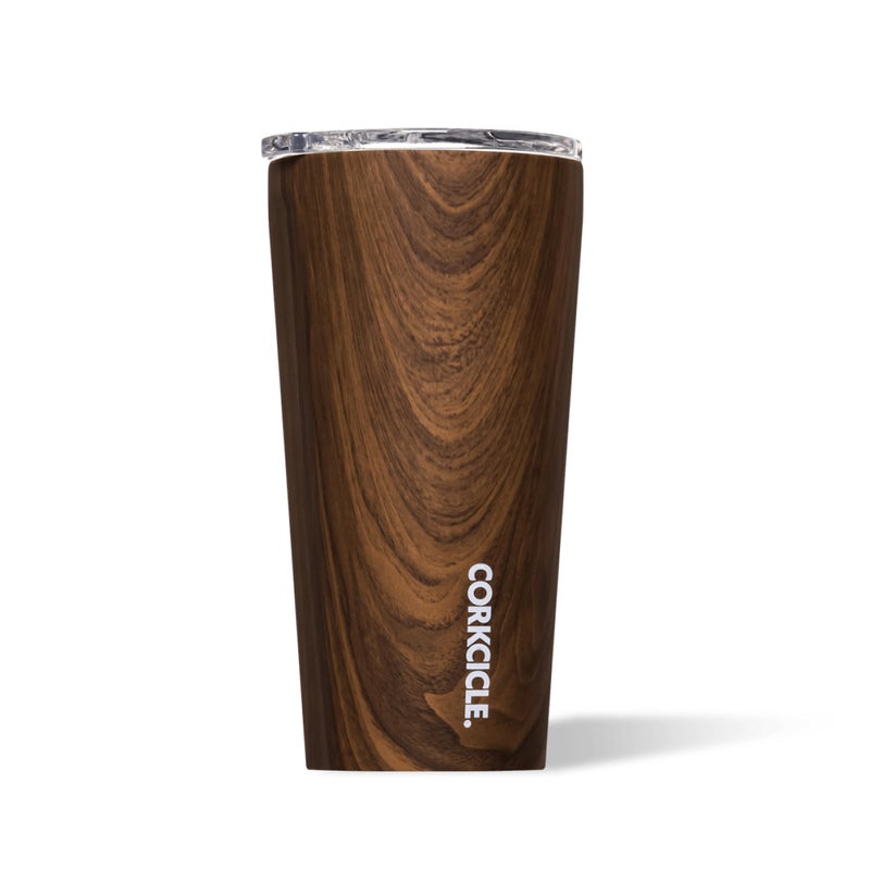 Corkcicle Classic Tumbler - Keeps Drinks Cold for 9 Hours & Hot for 3 - Triple-Insulated Stainless Steel - Holiday Tumbler Gift - 16 oz - Walnut Wood - Image 1