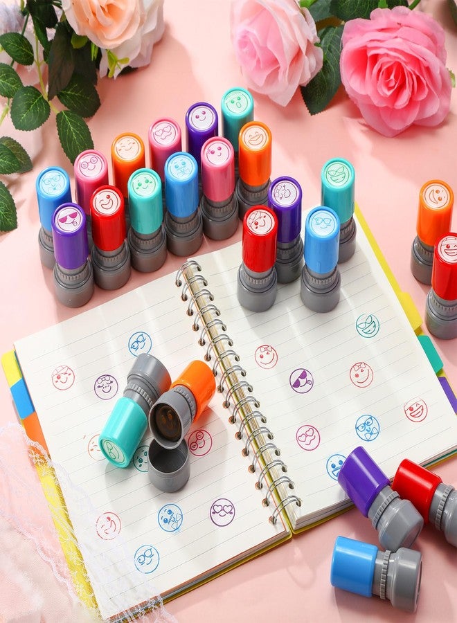 Yinder 24 Pcs Teacher Stamps for Classroom Self Inking School Classroom Stamps Bulk for Teachers Elementary Colorful Motivational Encouraging Gifts Christmas Stocking Stuffers(Expression) - Image 4