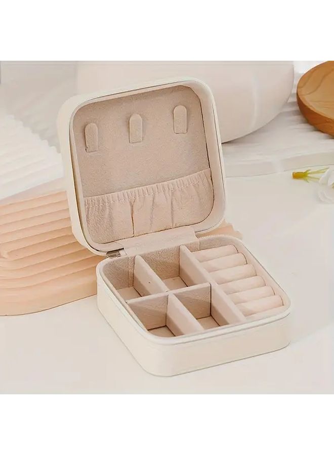 Cherry Blossom Pink Jewelry Organizer Box with Hooks for Necklaces Earrings Rings - Image 5