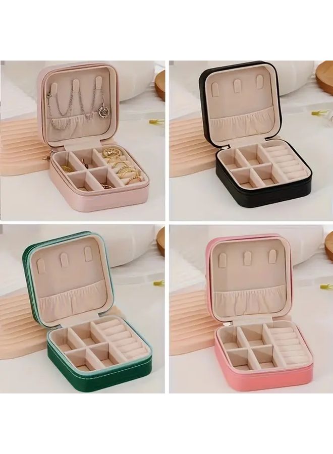 Cherry Blossom Pink Jewelry Organizer Box with Hooks for Necklaces Earrings Rings - Image 2