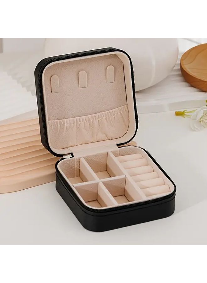 Cherry Blossom Pink Jewelry Organizer Box with Hooks for Necklaces Earrings Rings - Image 4