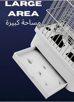 ف.ا.م.س مصباح قاتل البعوض - فخ الحشرات بالأشعة فوق البنفسجية للاستخدام الداخلي والخارجي، بدون مواد كيميائية، موفر للطاقة، تشغيل هادئ، تغطية واسعة، تصميم عصري مع صينية تنظيف قابلة للإزالة  - Image 3
