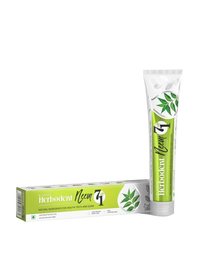 Herbodent ® Neem 7 In 1 Toothpasteorganic Herbsneem Black Seed & Xylitol For Anti Cavitycardamom & Mint For Taste & Freshnessbaking Soda For Excellent Cleaningno Fluoride No Paraben 6.53Oz (1)  - Image 1