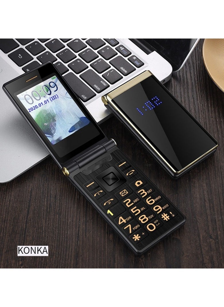 KONKA - Flip Feature Phone with Dual Screens and Physical Keypad - Image 1