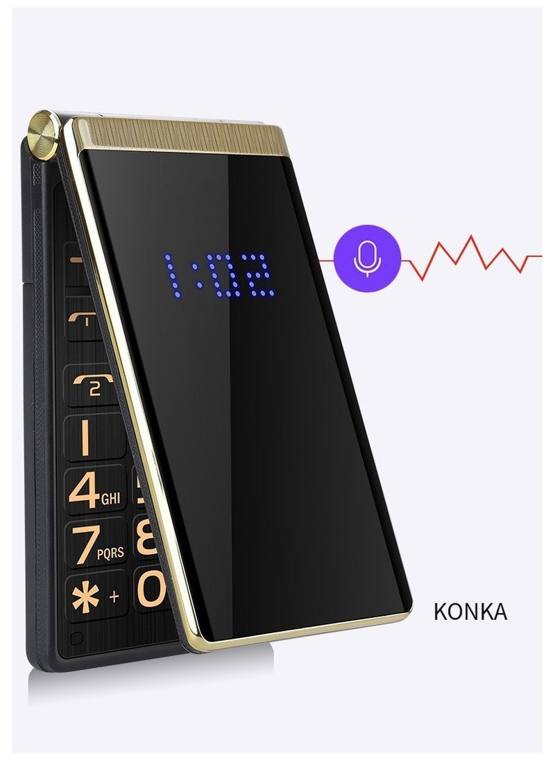 KONKA - Flip Feature Phone with Dual Screens and Physical Keypad - Image 1