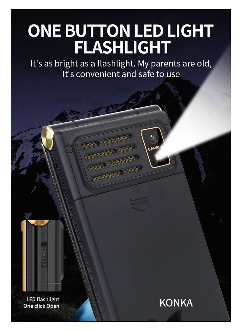 KONKA - Flip Feature Phone with Dual Screens and Physical Keypad - Image 1