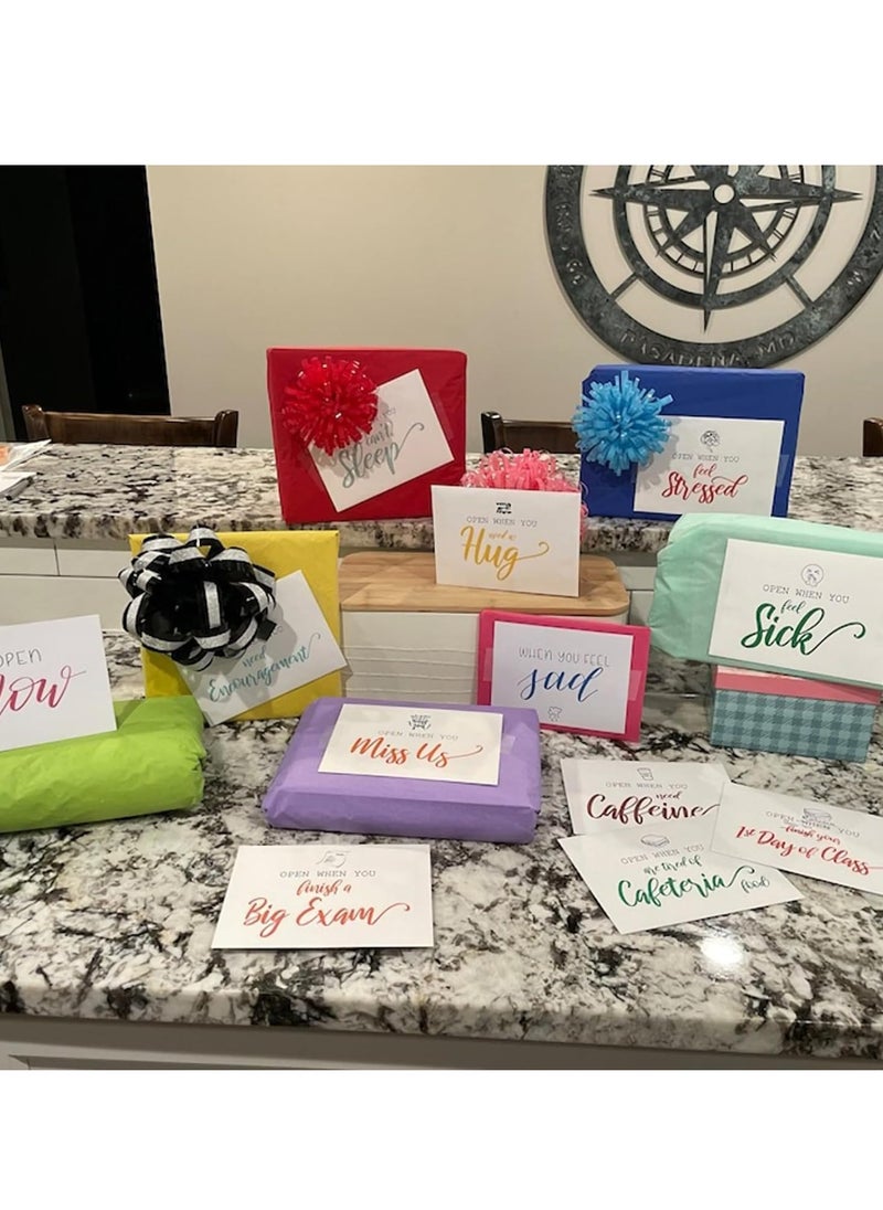 SYOSI Open When Envelopes16 Pieces Romantic Long Distance Relationship Gift Colorful Open Letters Leaving Gift University College Care Package Home Gift for Daughter Son  - Image 3