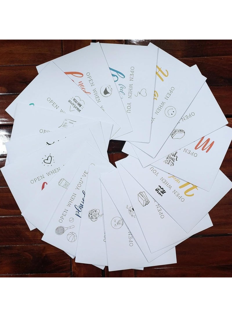 SYOSI Open When Envelopes16 Pieces Romantic Long Distance Relationship Gift Colorful Open Letters Leaving Gift University College Care Package Home Gift for Daughter Son  - Image 5