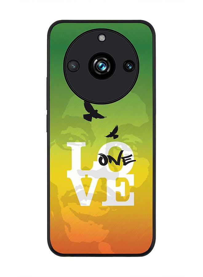 Stylizedd Rugged Black Edge case for Realme 11 Pro/Realme 11 Pro+, Custom Slim fit Flexible Anti Drop Thin Phone Case Cover - One Love - Image 1