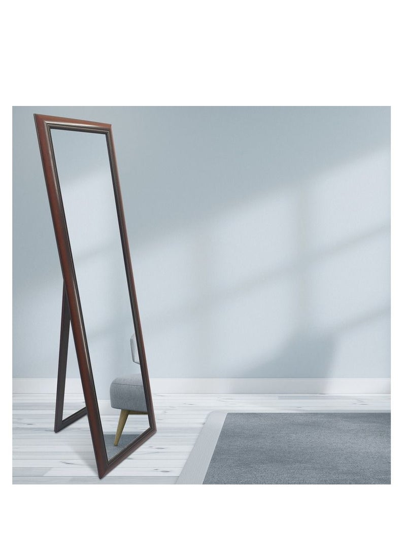 Decorhills DECORHILLS 50*150cm Outer Size Full Length Stand Mirror Large Rectangle for Bedroom and Floor PVC Thin Frame (MEHROON 40*140cm Inner Size) - Image 2