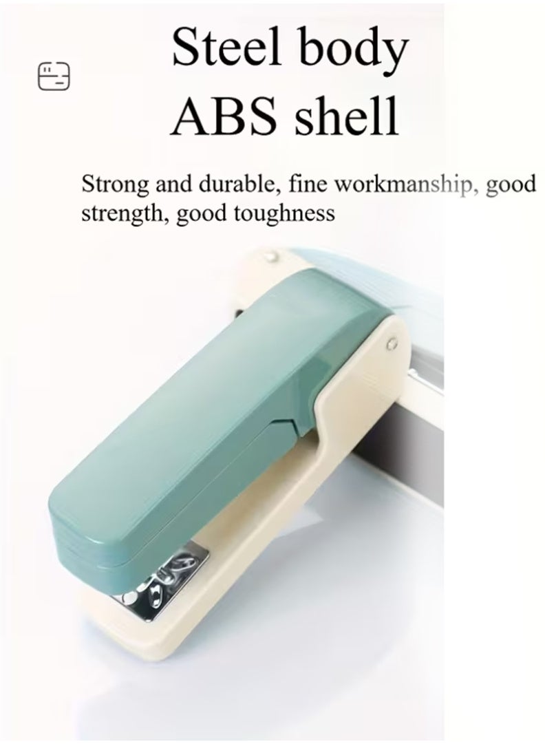 Arabash 360° Rotating Desktop Stapler - Manual Operation, Green, , , 25-Sheet Capacity, Durable Metal Construction, Ergonomic Design for Office and Home Use - Image 3