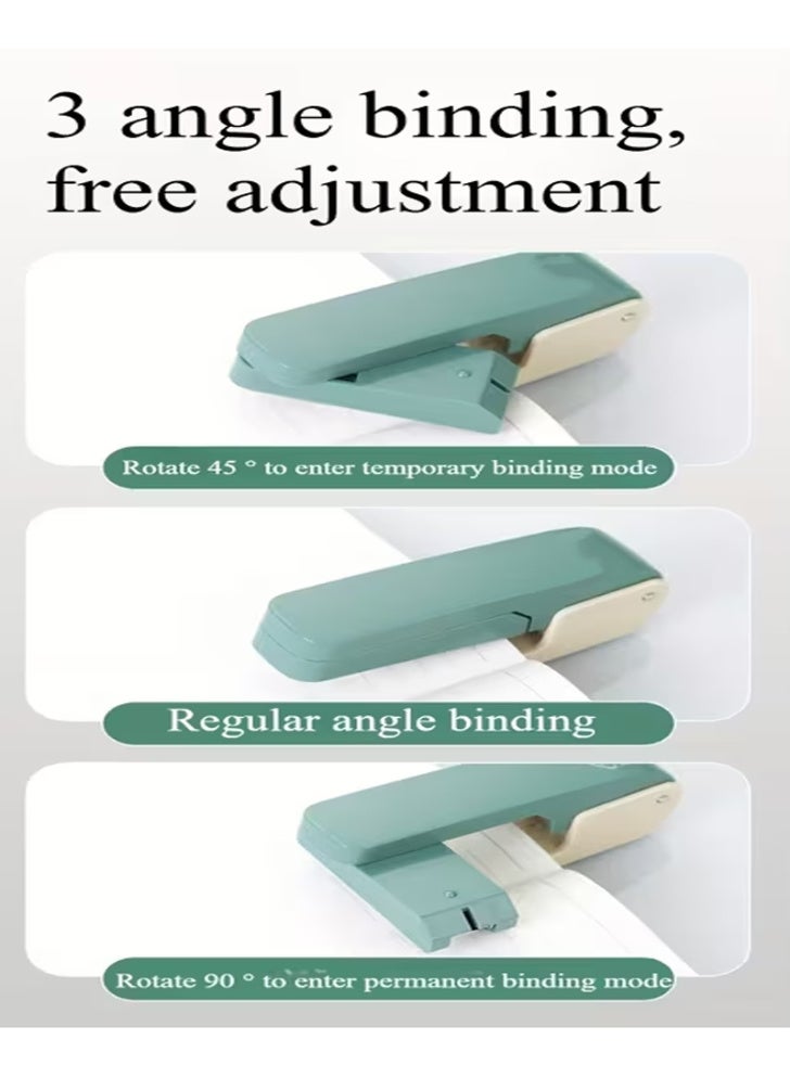 Arabash 360° Rotating Desktop Stapler - Manual Operation, Green, , , 25-Sheet Capacity, Durable Metal Construction, Ergonomic Design for Office and Home Use - Image 5