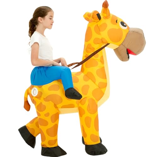 One Casa Blow Up Costume,Inflatable Costumes for Kids,Ride On Giraffe Costume,Halloween Costumes for Girls/Boys (7-10YRS) - Image 4