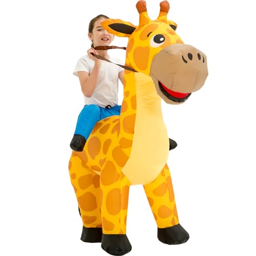 One Casa Blow Up Costume,Inflatable Costumes for Kids,Ride On Giraffe Costume,Halloween Costumes for Girls/Boys (7-10YRS) - Image 5