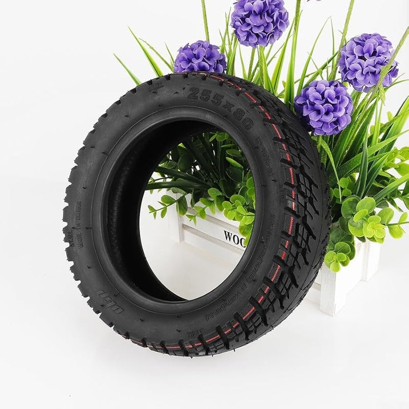 إطار سكوتر كهربائي 10 بوصة بدون أنبوب للطرق الوعرة، مقاس 255X80، وزن 780 جرام، مزود بصمام - Image 5