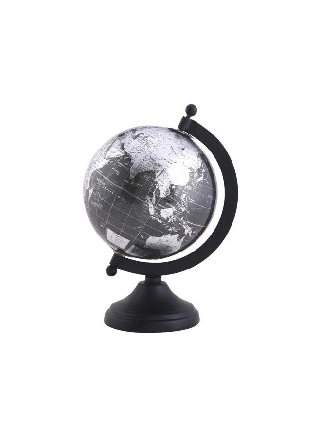 Rely+ 5" World Globe With Sturdy Metal Stand (NOT PLASTIC!) - Desktop Globe For Home Desk Table Office Decor - Book Shelf Decor Globe - 5 Inch - Metallic Black - Image 1