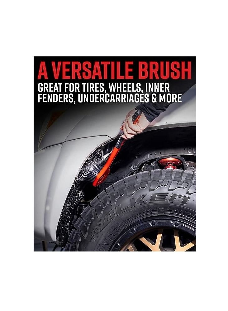 Adam's Polishes Adam's Fender Brush - Rubberized, Professional Long Handle Car Wash Brush.  - Image 5
