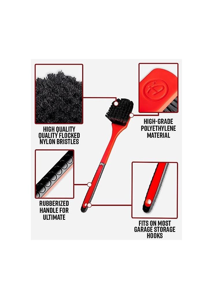Adam's Polishes Adam's Fender Brush - Rubberized, Professional Long Handle Car Wash Brush.  - Image 3
