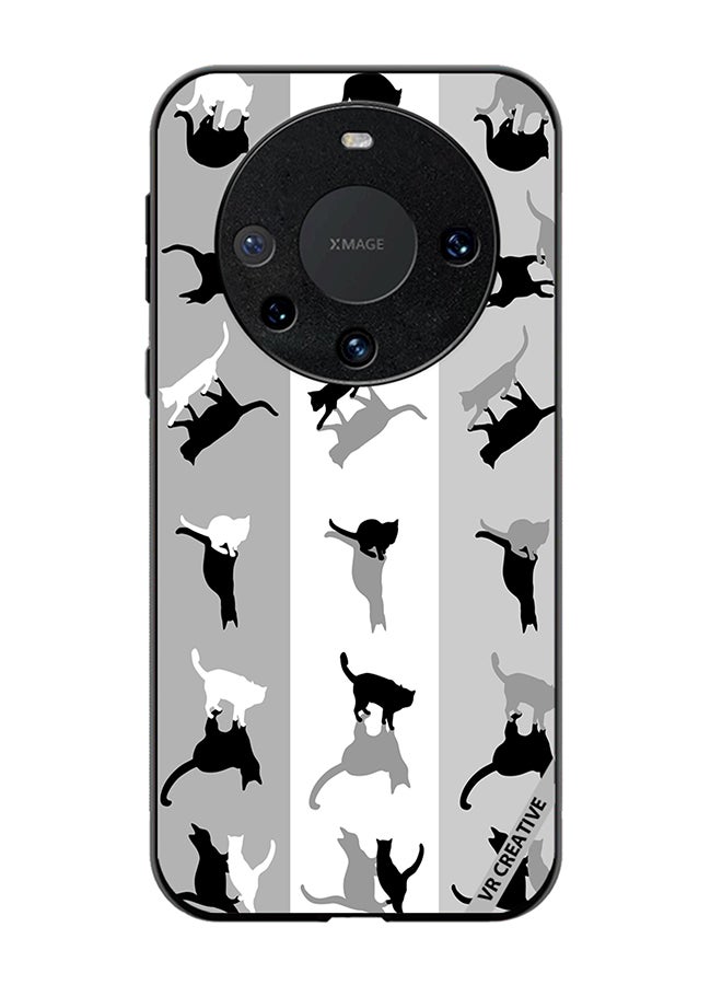 VR CREATIVE Protective Case Cover For Huawei Mate 60 Cats Spook Design Multicolour - Image 1