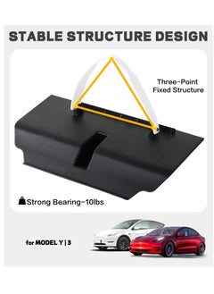 KASTWAVE Console Organizer 2021-2023, for Tesla Model Y Model 3 Center Console Organizer Tary, Tesla Model 3 Model Y Accessories 2023 2022 2021 2020, Silicone Console Organizer  - Image 4