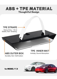 KASTWAVE Console Organizer 2021-2023, for Tesla Model Y Model 3 Center Console Organizer Tary, Tesla Model 3 Model Y Accessories 2023 2022 2021 2020, Silicone Console Organizer  - Image 5