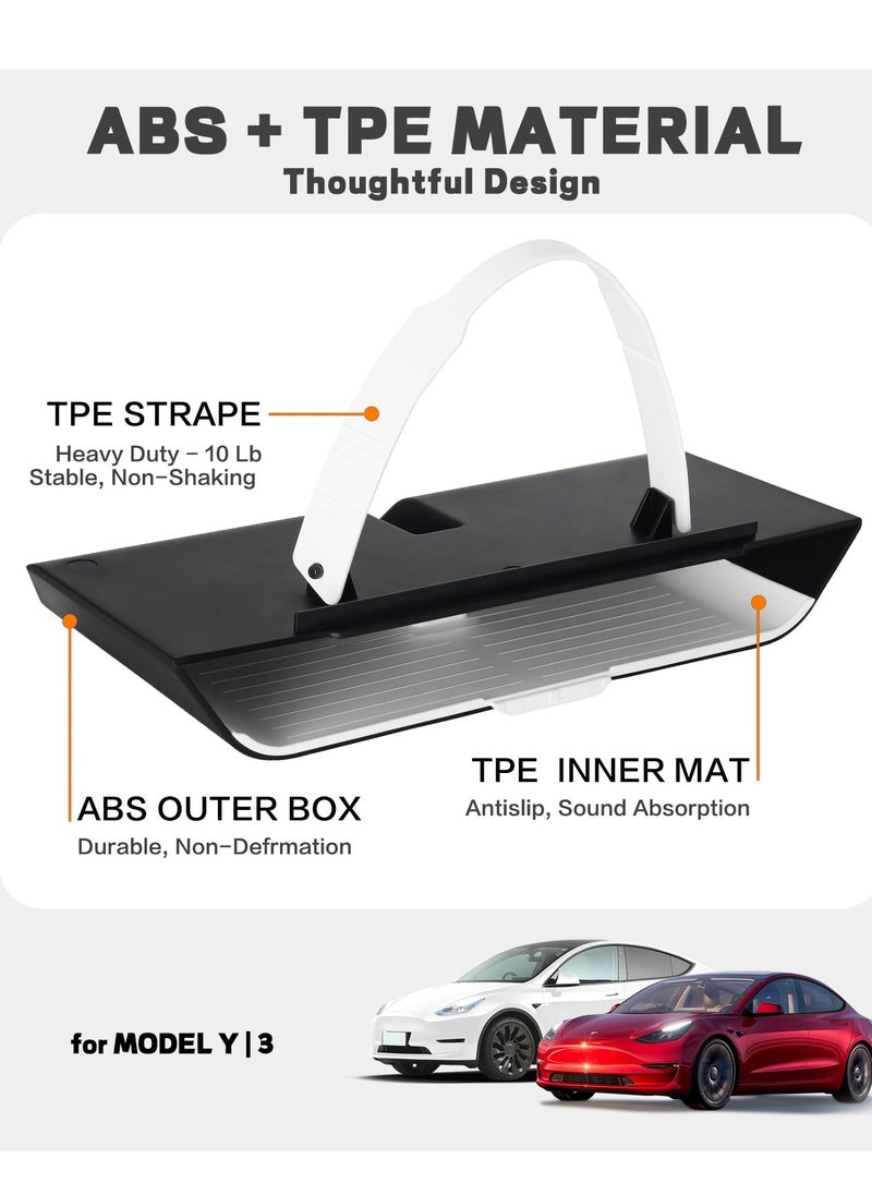 KASTWAVE Console Organizer 2021-2023, for Tesla Model Y Model 3 Center Console Organizer Tary, Tesla Model 3 Model Y Accessories 2023 2022 2021 2020, Silicone Console Organizer  - Image 5