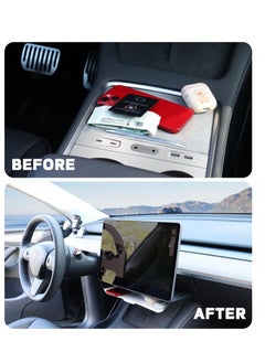 KASTWAVE Console Organizer 2021-2023, for Tesla Model Y Model 3 Center Console Organizer Tary, Tesla Model 3 Model Y Accessories 2023 2022 2021 2020, Silicone Console Organizer  - Image 3