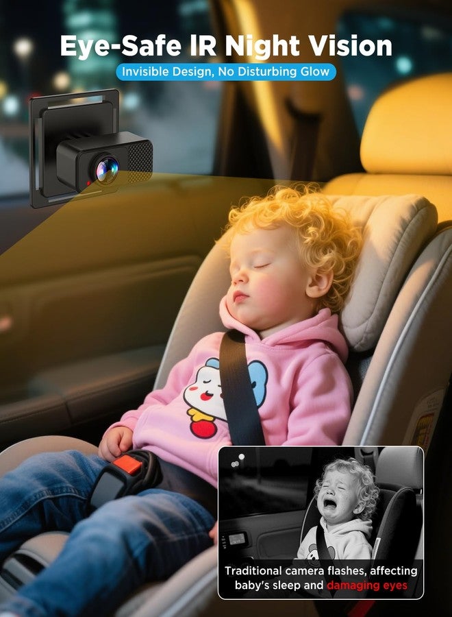 NIVEOLI Baby Car Camera for 2 Kids - 7" IPS Split Screen HD 1080P, Dual Cams with IR Night Vision & 150° Wide Angle - USB Powered Easy Install Backseat Monitor for Twins/Siblings Safety-VV - Image 5