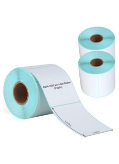 1500pcs Self Adhesive Barcode Label Sticker (3 Rolls 4x6 inch), Three-Proof Direct Thermal Paper Labels, Horizontal and Single Row For Shipping Mailing Postage (100 x 150 mm)