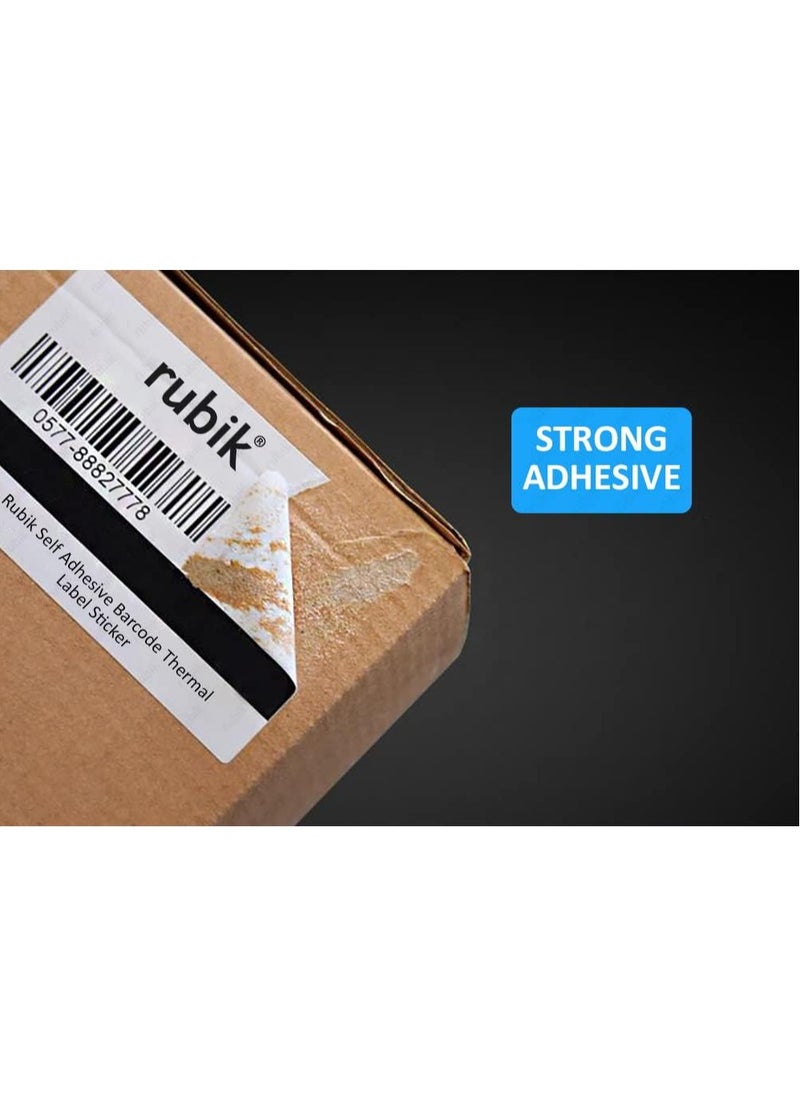 Rubik - 1500pcs Self Adhesive Barcode Label Sticker (3 Rolls 4x6 inch), Three-Proof Direct Thermal Paper Labels, Horizontal and Single Row For Shipping Mailing Postage (100 x 150 mm) - Image 1