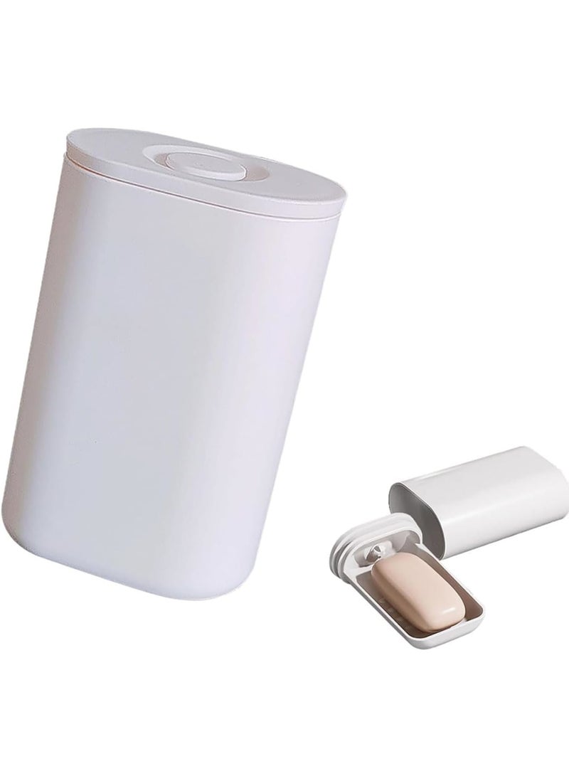 SOLARAE Travel Soap Box, Leakproof Soap Bar Holder with Draining Exhaust Button, Durable Soap Dish for Bathroom, Gym, School, Camping, Hiking, Vacation Essentials - Image 1