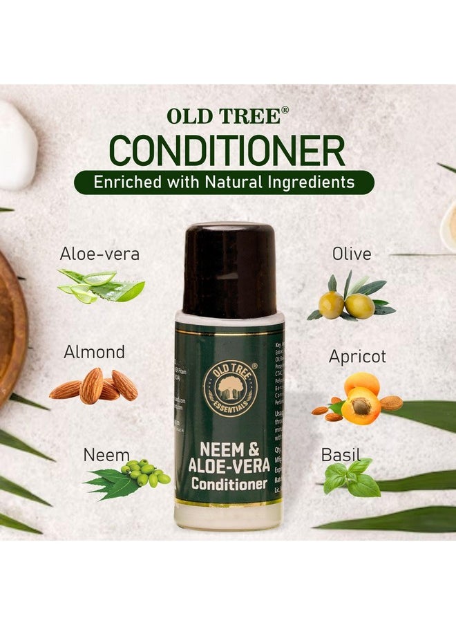 Old Tree - Neem & Aloevera Hair Conditioner Kit For Hotels 20Ml - (Set Of 100 Pcs) | Travel Size Conditioner Kit For Hotel Amenities, Guest House, Marriage Hall And Hospitality - Image 1