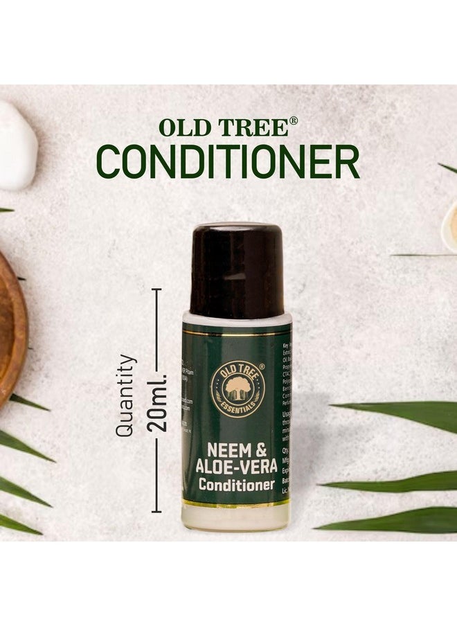 Old Tree - Neem & Aloevera Hair Conditioner Kit For Hotels 20Ml - (Set Of 100 Pcs) | Travel Size Conditioner Kit For Hotel Amenities, Guest House, Marriage Hall And Hospitality - Image 1