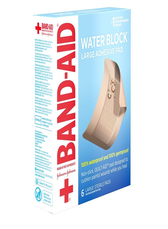 Band-Aid Brand First Aid Products Water Block Non-Stick Sterile Waterproof Pads, Large 2.9 by 4 Inches, 6 ct - Image 5