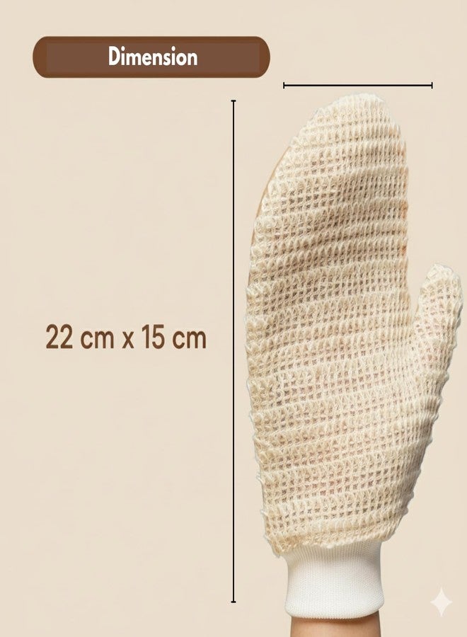 Organic B Natural Exfoliating Bath Glove | Exfoliating Glove for Ingrown Hair & Strawberry Legs | Made with Ramie Fabric | Gently Removes Dead Skin Cells | Suitable for Sensitive Skin (Right Hand) - Image 5