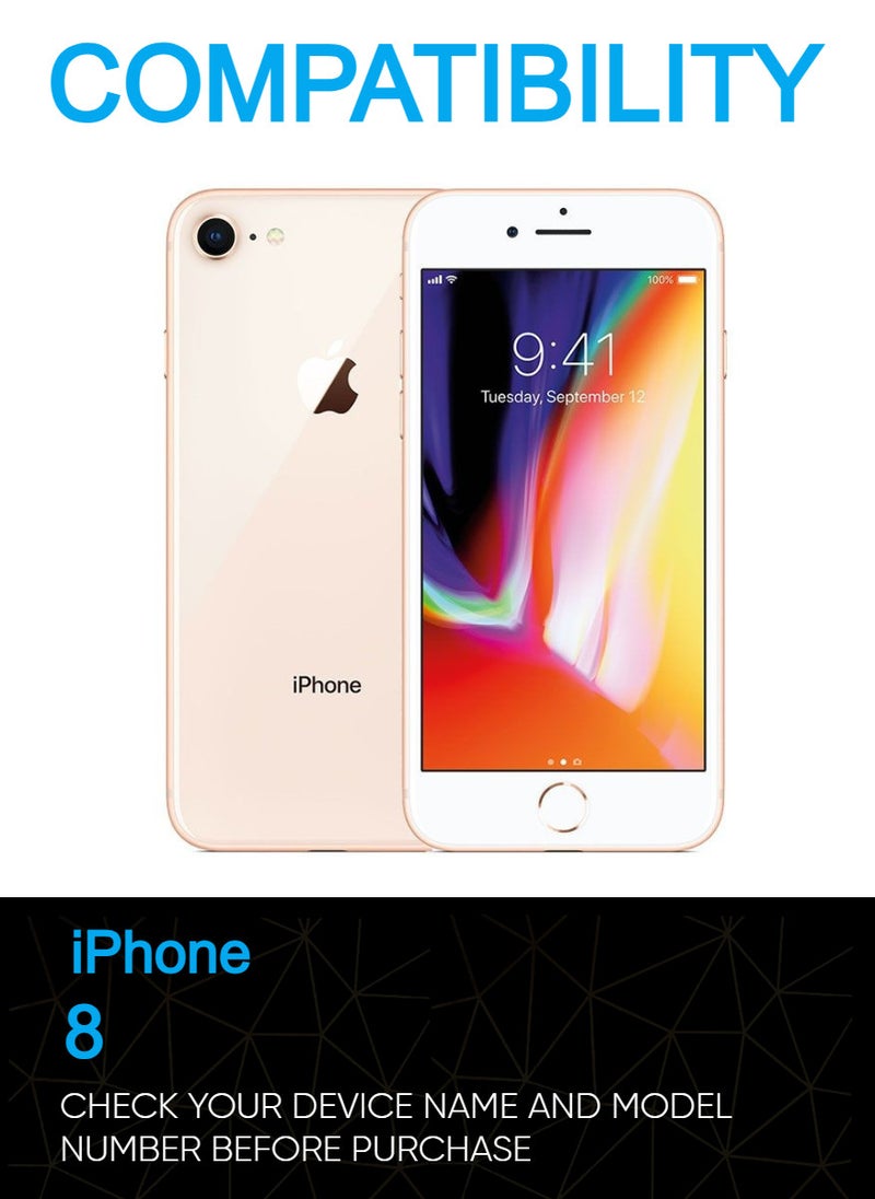 ESD 3 Pieces Tempered Dustproof Privacy Glass Screen Protector Compatible For iPhone 8 - Image 2