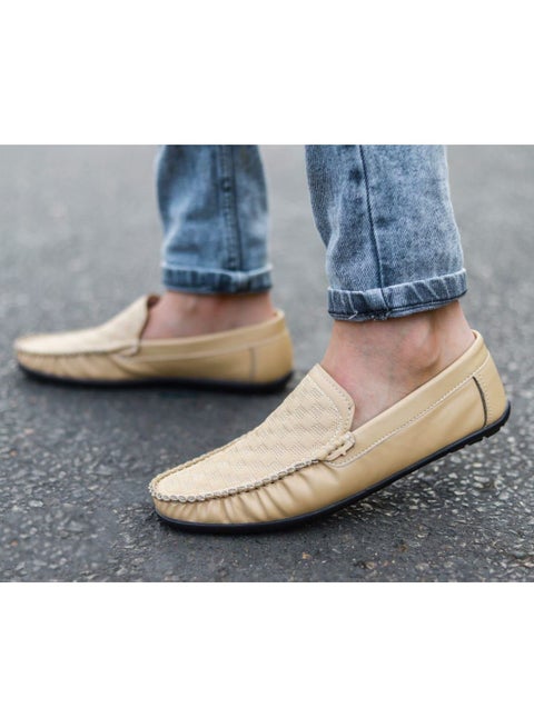 حذاء رجالى سهل الأرتداء - اللون بيج