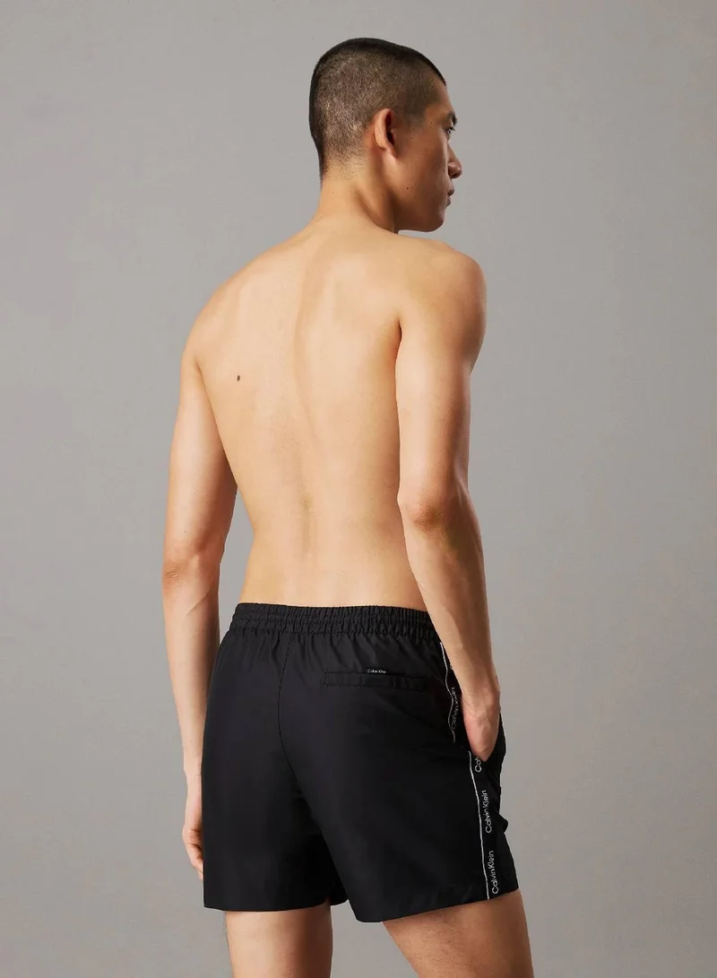 CALVIN KLEIN Medium Drawstring Swim Shorts - Logo Tape