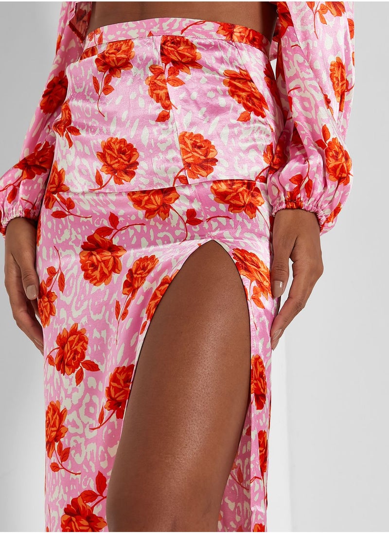 TOPSHOP Tie Detail Floral Print Top  - Image 3