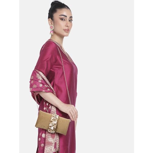 Peora Clutch Purses For Women Wedding Handmade Evening Handbags Party Bridal Clutch Bag - Brown - Image 4