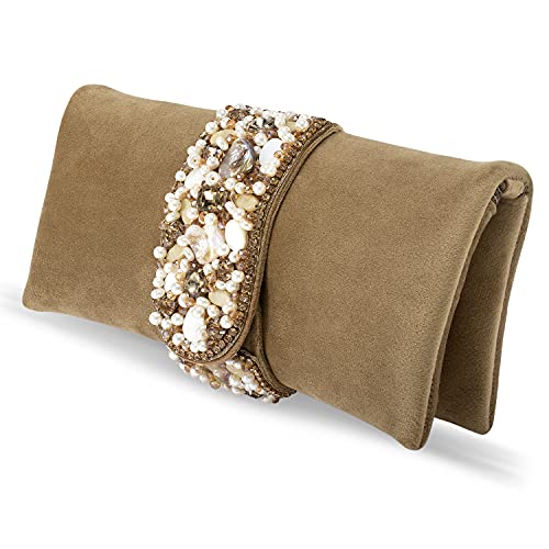 Peora Clutch Purses For Women Wedding Handmade Evening Handbags Party Bridal Clutch Bag - Brown - Image 5