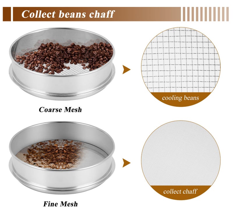 JIAWANSHUN JIAWANSHUN 1.1lb Coffee Bean Cooler Electric Coffee Beans Cooling Machine No Chaff for Home Coffee Use, Not Coffee Roaster(110V, black)  - Image 2