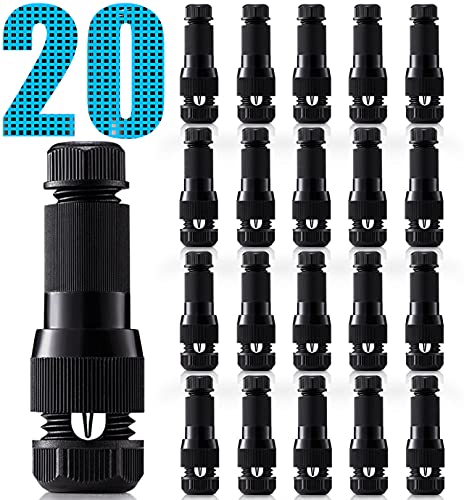 SUNVIE Low Voltage Fastlock Wire Connectors for Landscape Lighting Path Lights 12-14 Gauge Cable Connector Work with Malibu Paradise Moonrays and Other Outdoor Lighting Brands (20 Pack) - Image 1