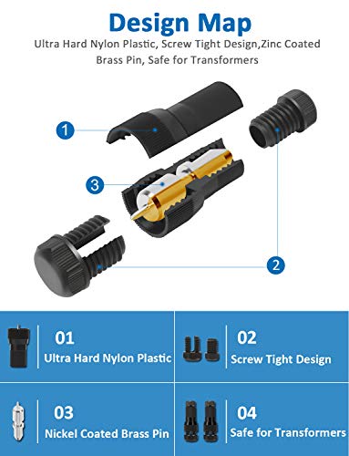 SUNVIE Low Voltage Fastlock Wire Connectors for Landscape Lighting Path Lights 12-14 Gauge Cable Connector Work with Malibu Paradise Moonrays and Other Outdoor Lighting Brands (20 Pack) - Image 3