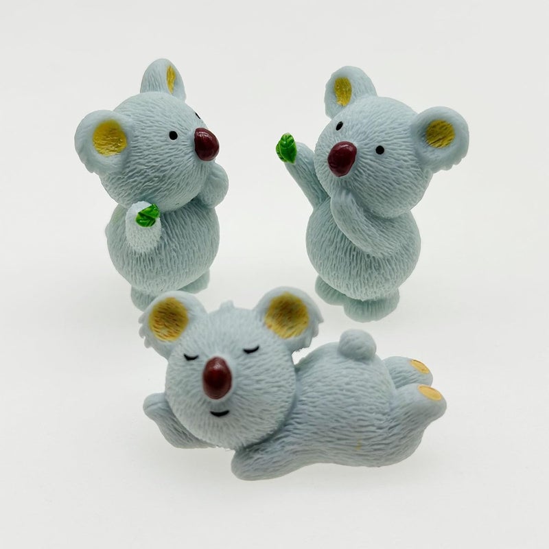 Cayway 12 PCS Miniature Koala Bear, Mini Koala Decor Fairy Garden Animals for Plant Pots Bonsai Craft, Micro Landscaping Decoration - Image 4