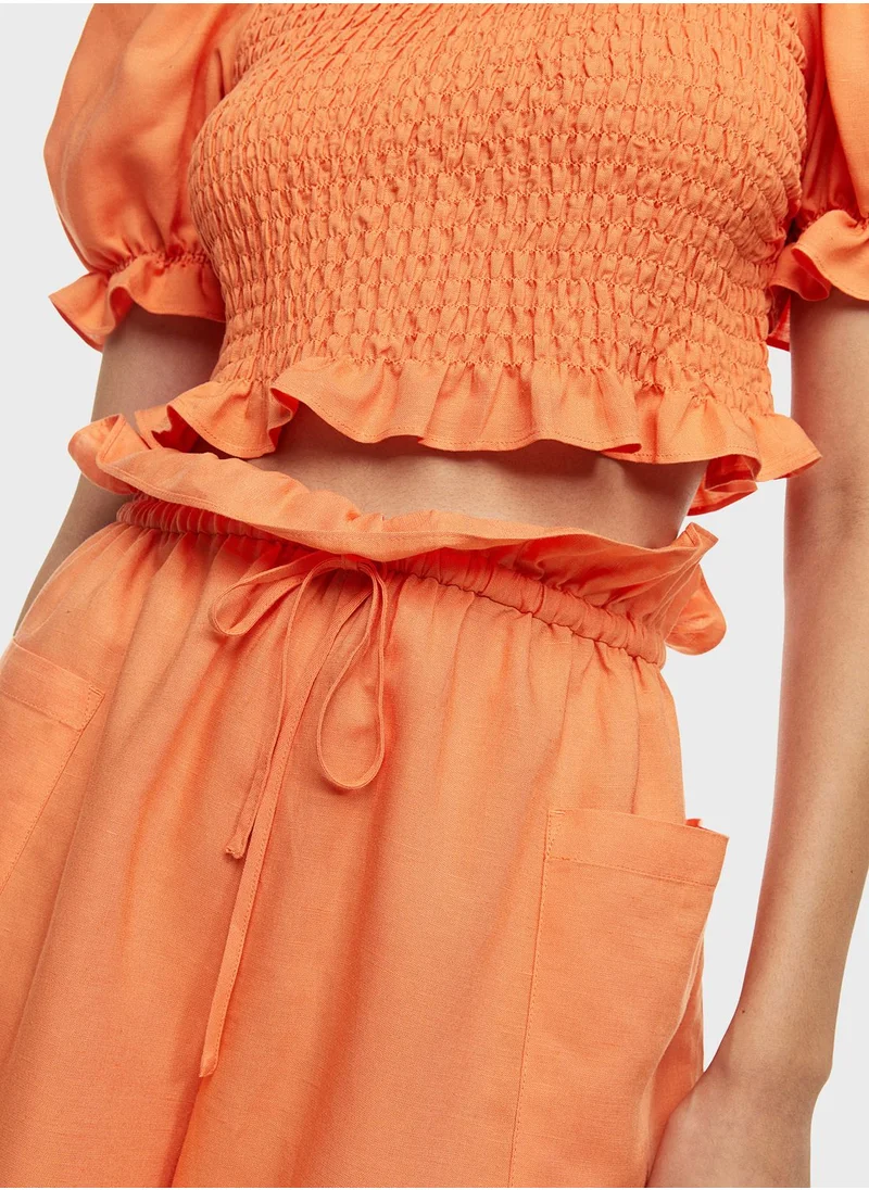 H&M Pocket Detail High Waist Shorts