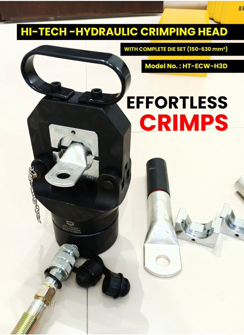 Hi-Tech Hydraulic Crimping Head with Complete Die Set (150-630 mm²)  - Image 2