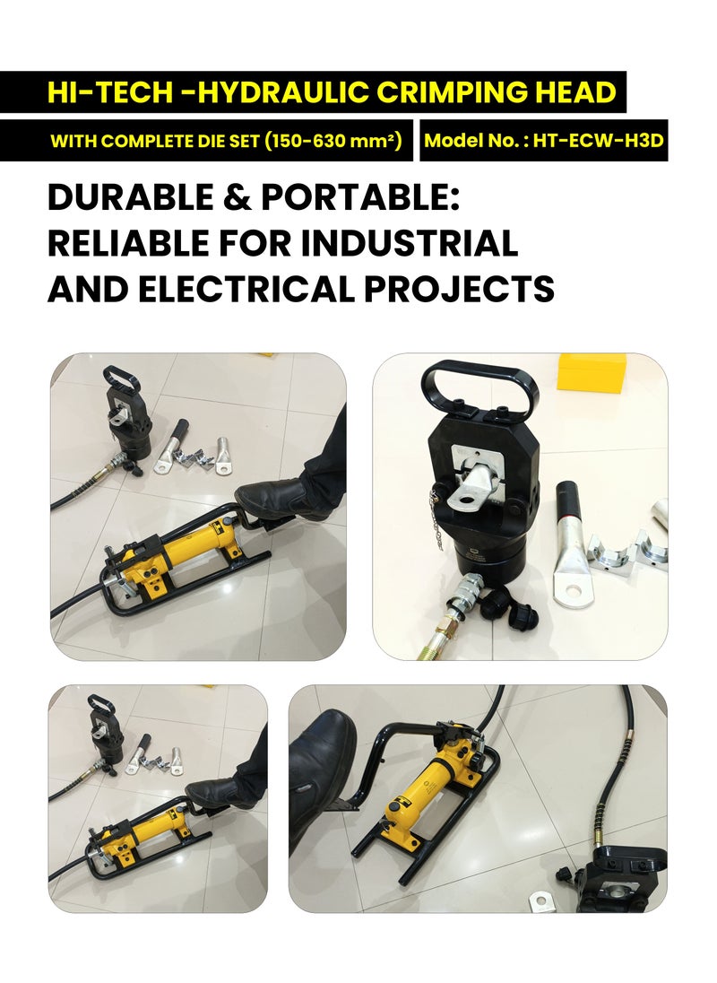 Hi-Tech Hydraulic Crimping Head with Complete Die Set (150-630 mm²)  - Image 5