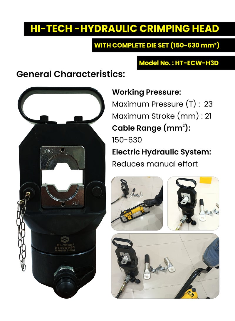 Hydraulic Crimping Head with Complete Die Set (150-630 mm²)