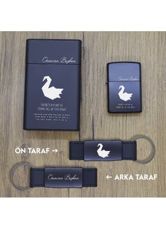 Ada Lazer Personalized Prison Break Metal Cigarette Box, Zippo Lighter and Keychain Set  - Image 2